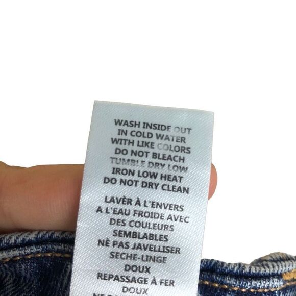 Good American 00 Good 90’s Icon Straight Leg High Rose Distressed Knee Jeans in - Picture 10 of 10